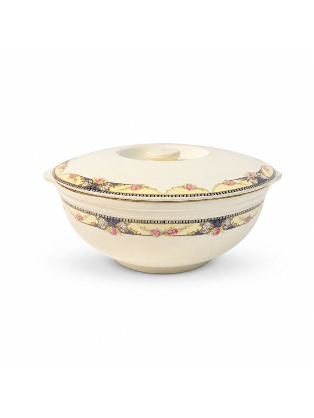 Ironstone Covered Casserole Lidded Serving Dish Universal Floral Cambridge Camwo